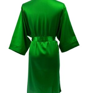 Emerald Green Satin Robe